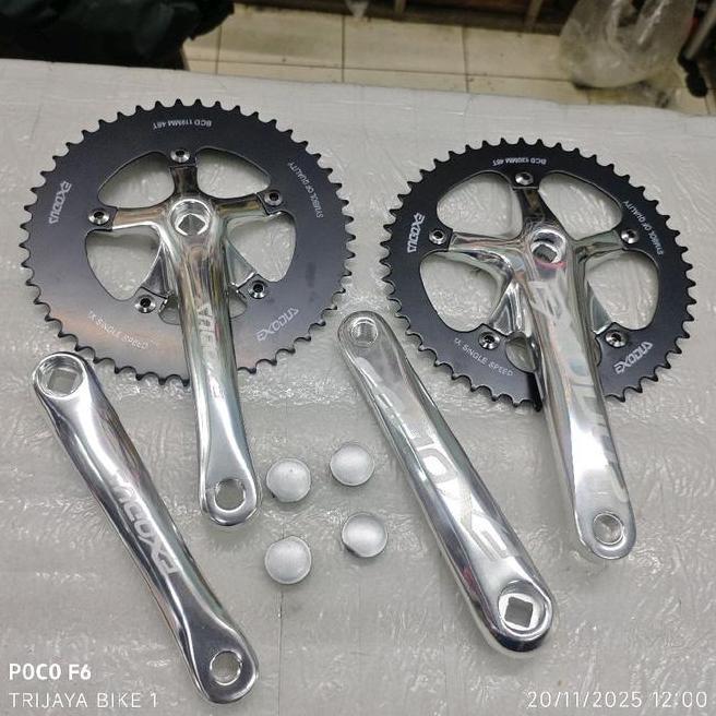 Crank Single Speed 48T Exodus Bcd 110 130 5 Baut Arm 170Mm Fixie Mtb Federal Lipat Kotak Alloy Arm S