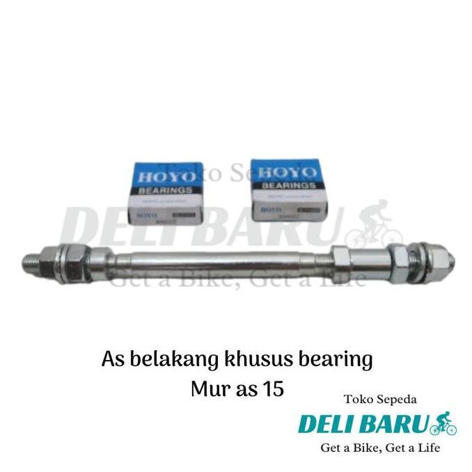 Promo As khusus bearing hub terombol pelek belakang bering 6000 mur as 15 sepeda anak BMX lipat fede