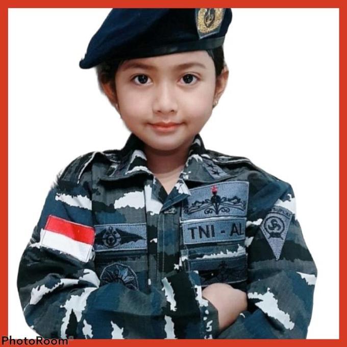ORIGINAL Loreng Tentara Nasional Indonesia Angkatan Laut - Baju TNI AL Anak READY STOCK