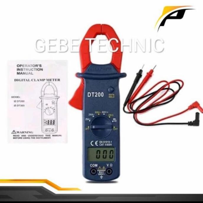TANG AMPERE DIGITAL CLAMP MULTI METER DT200 ORIGINAL DAN TERPERCAYA