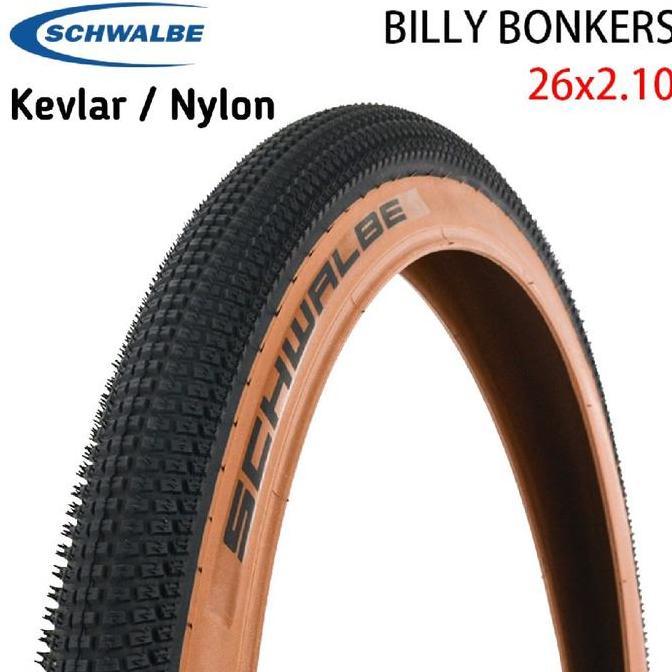 Promo Tire Schwalbe BILLY BONKERS 26 x 210 kevlar Tanwall Black Brown - Ban Luar 26x210 Schwable Bil