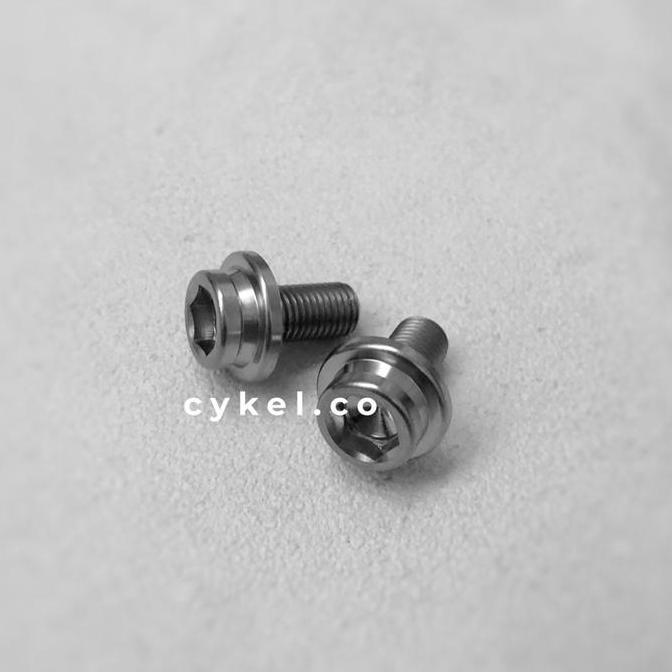 Promo crank arm titanium bolt set crank arm silver BB kotak COD