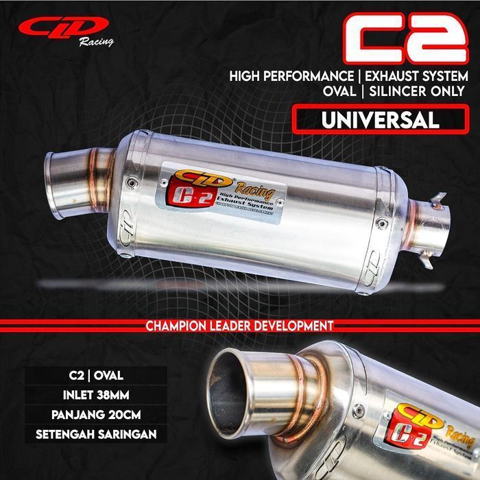 Silencer Only Knalpot Cld Racing Type C2 Bulat/Oval Original Dan Terpercaya