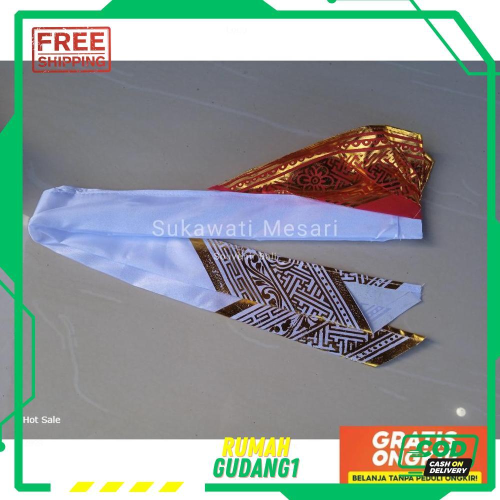 Udeng Ikat Lembaran Merah Putih HUT RI Kemerdekaan Karnaval Souvenir Bali Unik - 2025 COD Termurah T