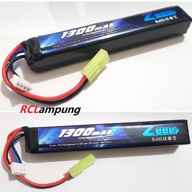 Zeee 1300Mah 3S 11.1V 25-50C Lipo 3S Sugus Battery Airsoft Aeg Wgb Blaster Kode 1210