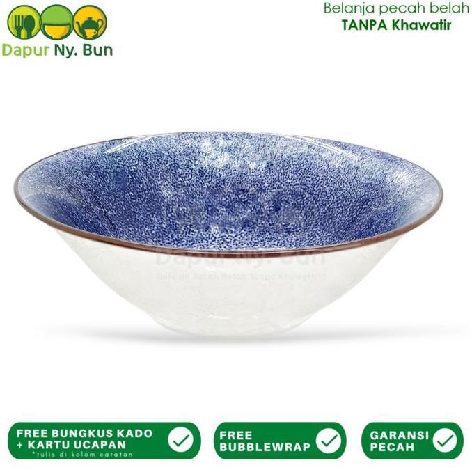 Bestone- Piring Saji, Piring Makan, Mangkok Keramik Reactive Blue / Hokita