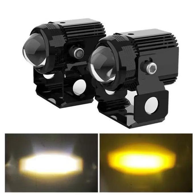 Lampu sorot laser d2 kipas 2 warna Premium mini driving led super terang Lampu tembak laser d2 Mini 