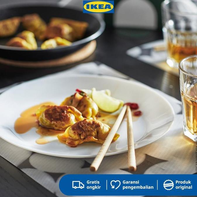 Bestone- IKEA OFTAST Piring Makan Bahan Kaca Tempered Putih 25cm