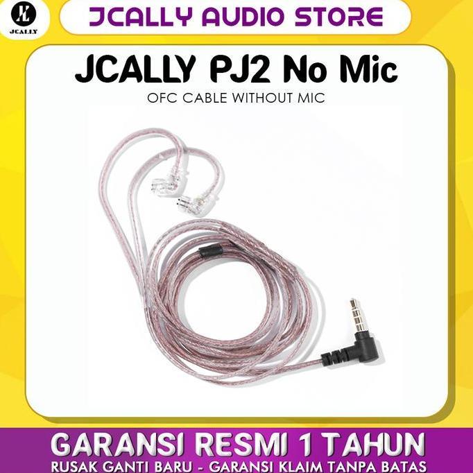 JCALLY PJ2 Non Mic / No Mic Cable OFC Kabel Upgrade Headset IEM