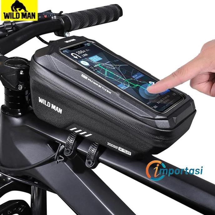 WILD MAN Frame Bag Smartphone Tas Sepeda Phone Holder Waterproof