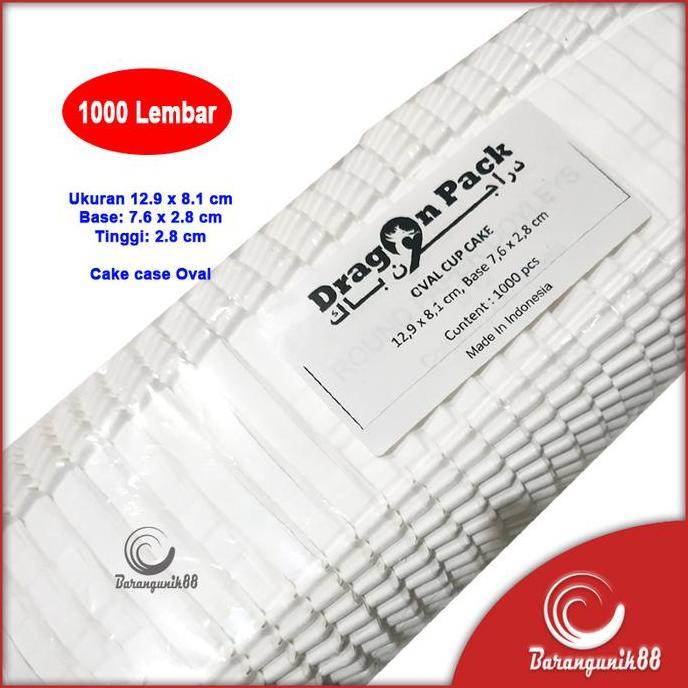 Kertas Bolu Kukus Oval 129mm 1000 Lembar Risol Cake Case Cup Cake Promo