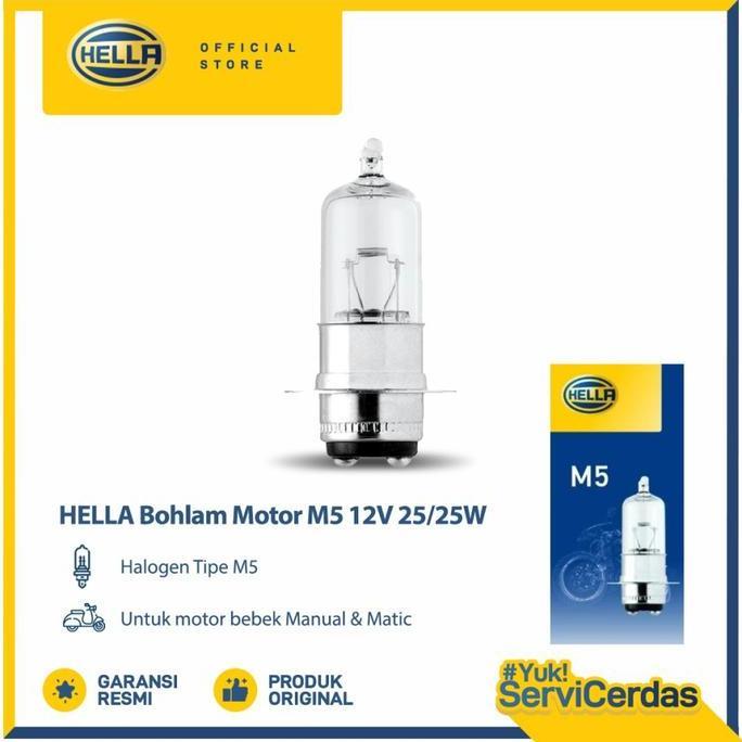 Promo Hella Bohlam Motor M5 12V 25/25W P15d-25-1 Diskon