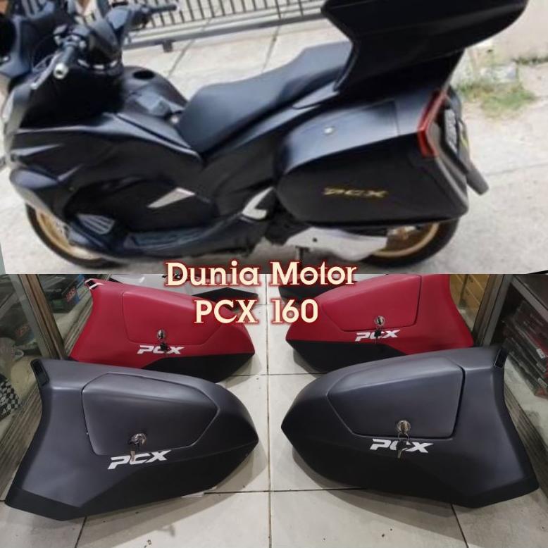 BOX SAMPING PCX 160 - SIDE BOX KANAN KIRI PCX 160 LENGKAP DENGAN LAMPU