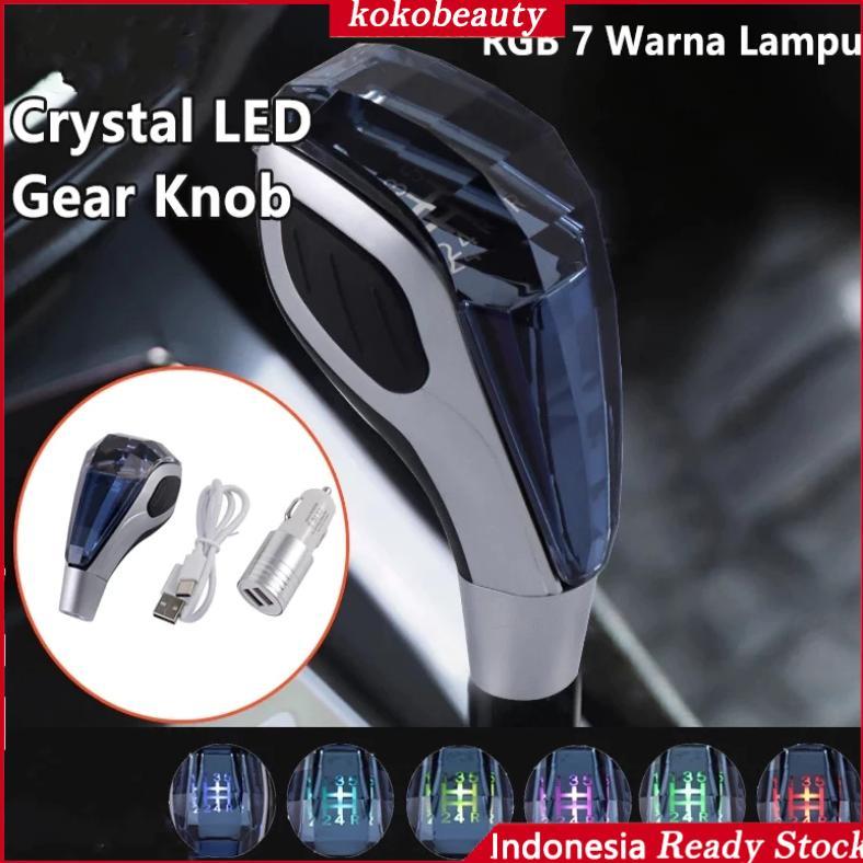 Shift Knob Crystal For Toyota Honda Led Light Transmisi Otomatis Tuas Persneling Handle Perseneling 