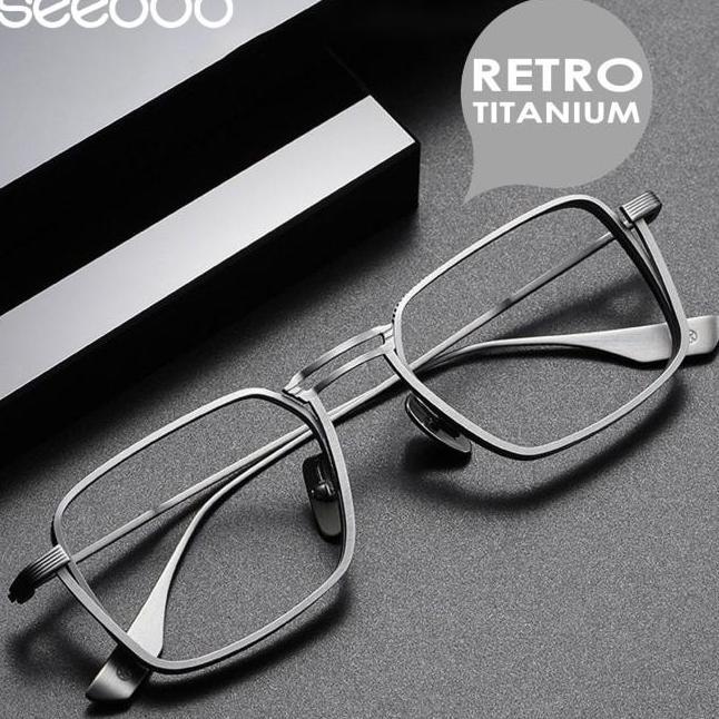 Kacamata Plano Lens Bisa Minus Pria Wanita Kekinian Bahan Titanium 125