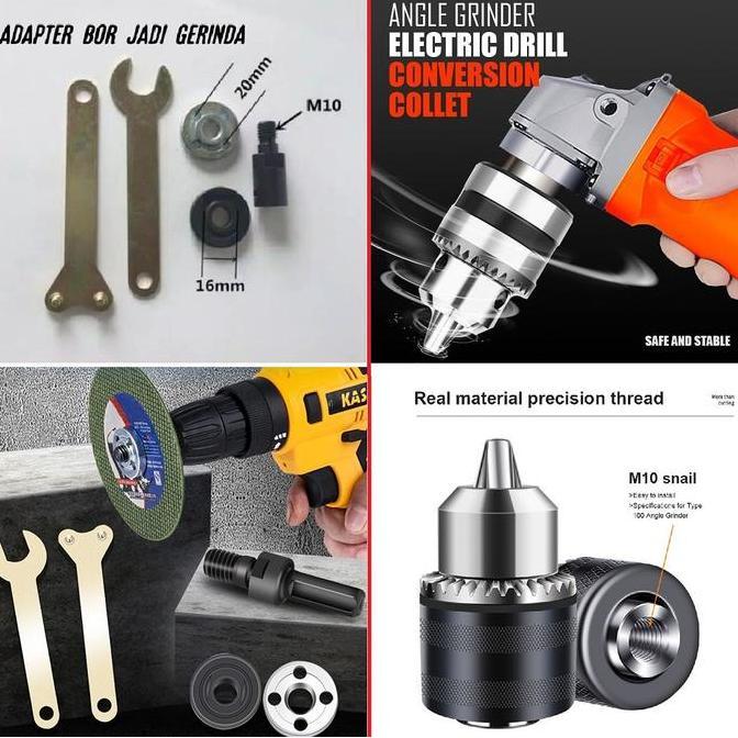 adaptor bor ke gerinda chuck bor adaptor gerinda ke bor kepala bor