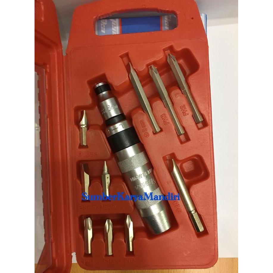 Obeng Ketok Set 10pcs Tenka / Impact Screw Driver Set 10Pcs Tenka Promo