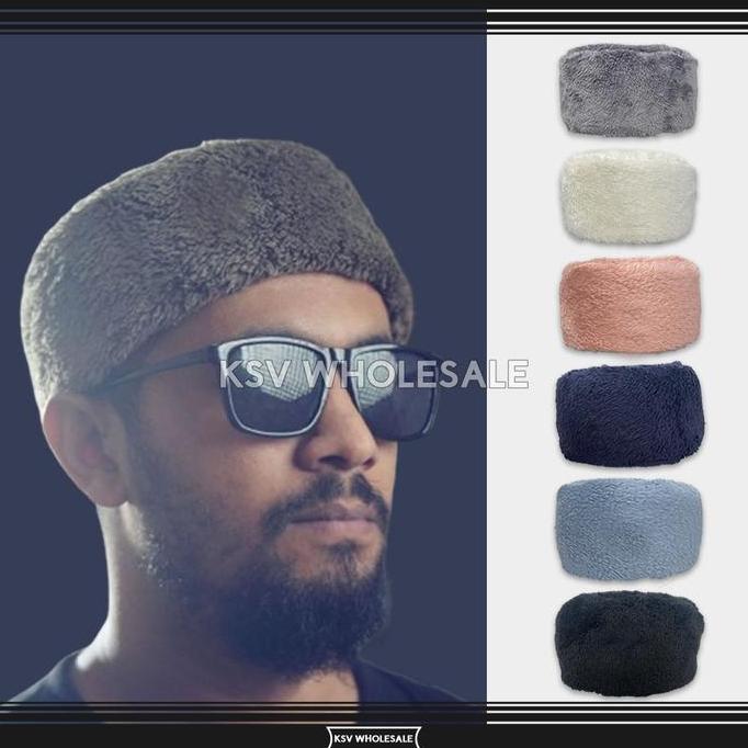 GROSIR (10 Pcs) Peci BULU RUSIA Bukhara Kopiah Solat Cak Nun Habib Bahar Maiyah Khabib Nurmagomedov 