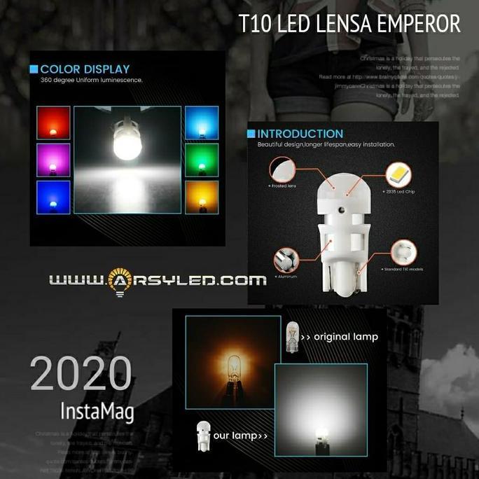 Promo ARSYLED Lampu Led Motor Senja Sein Plat T10 model oslam Lensa Honda Beat Fi Vario Diskon