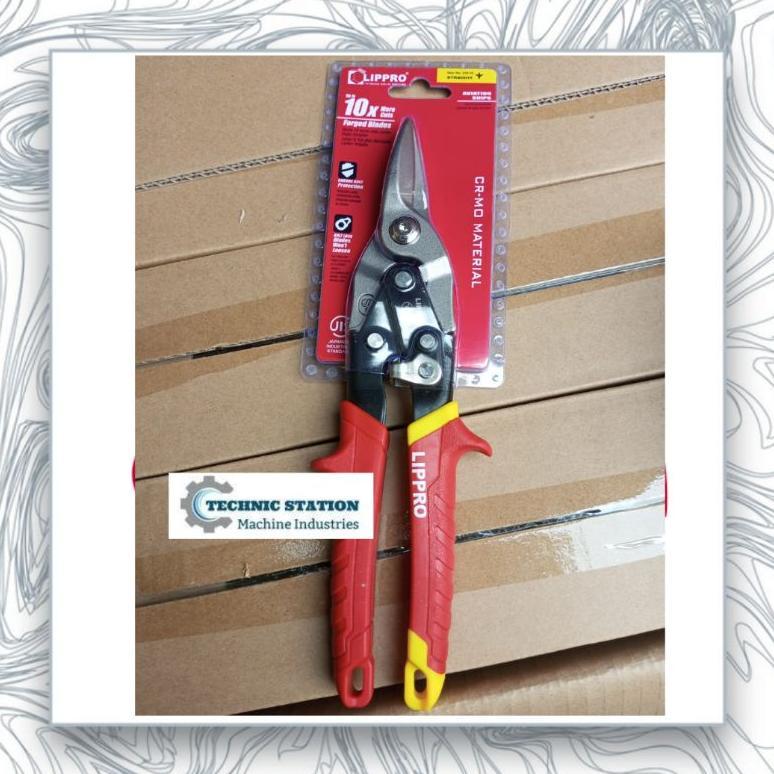 Gunting Baja Ringan Seng LIPPRO JAPAN 10inch Aviation snip Lippro ORI