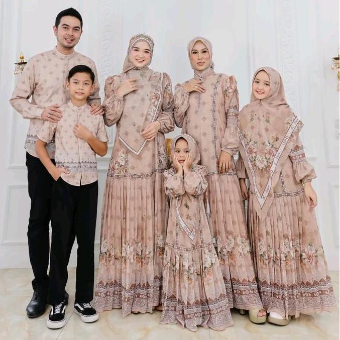 Gamis Couple Family Terbaru Inayah Family By Ac Original / Gamis Syar'I Ibu Dan Anak / Couple Family