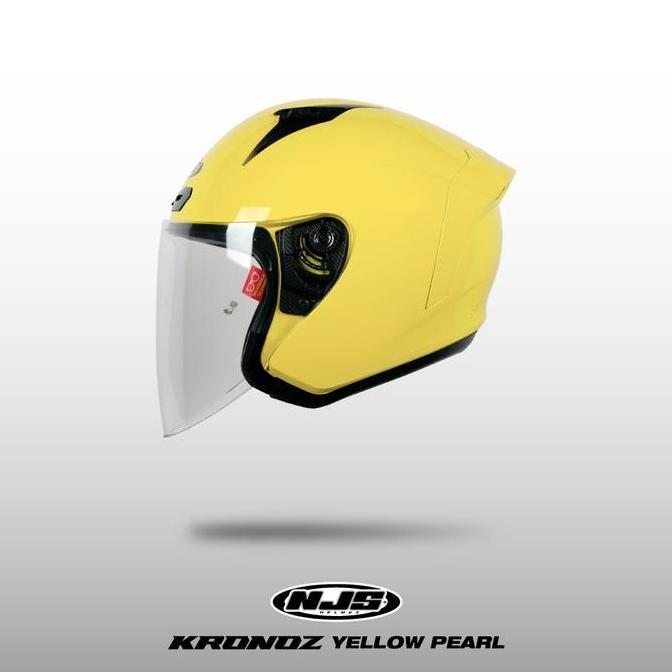 NJS KRONOZ Yellow Pearl - Helm Half Face | NJS | Kronoz | Kronoz Polos | Kronoz Ori | NJS ORI | Helm