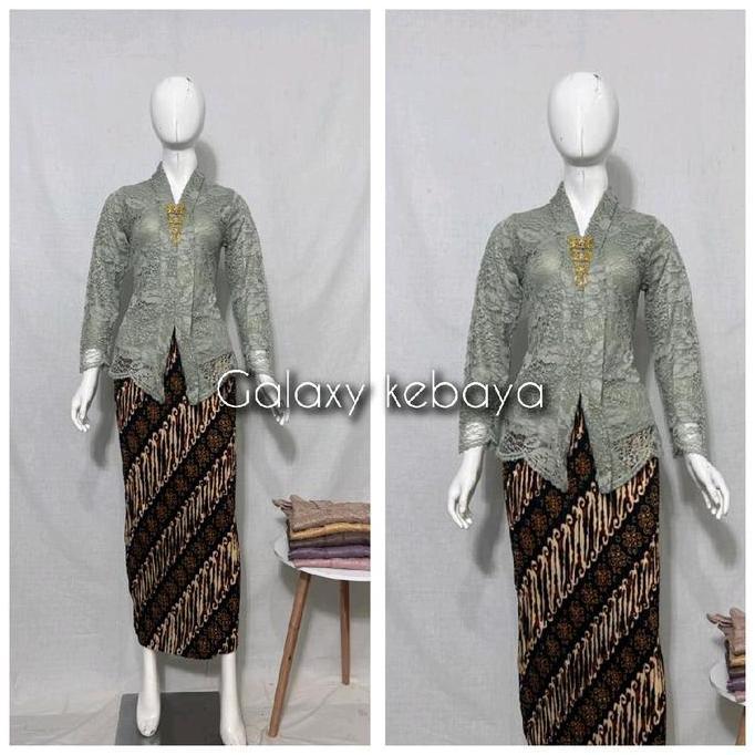 KEBAYA KARTINI PENDEK/ Kebaya Brokat /Kebaya Slimfit/Kebaya Wisuda Baju Dress Kondangan Atasan Mewah