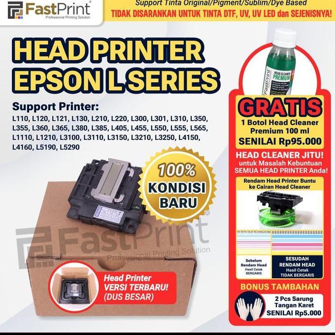 TERBARU - Head Printer Epson L110 L120 L130 l210 L220 L300 L310 New Dus Besar