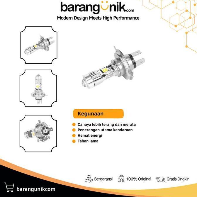 Promo Lampu Depan Motor H4 Dc 10W Led Super Terang Putih Kuning Premium Vixion Scoopy Verza Mh3 Luxi