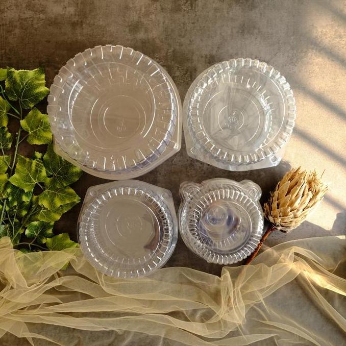 Bestone- Mika Kue Bolu Diameter 19 Mika Plastik Bening Bulat Mika Bolu Chiffon