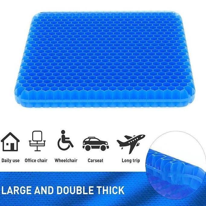 Helu Bantal Alas Duduk Silikon Gel / Alas Duduk Empuk Duduk Nyaman Gel Silicone Kode 1373