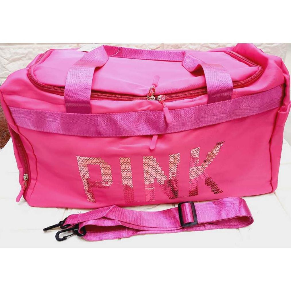 Hot Deals Tas Travel Pink Tas Gym Tas Olahraga Pink Fashion Import #1260