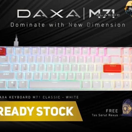Rexus Daxa M71 Classic White Mechanical Gaming Keyboard Restock