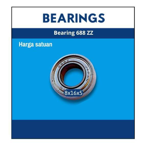 Promo Bearing 688 ZZ N*N Double Tutup Besi | Bearing 688Z Diskon