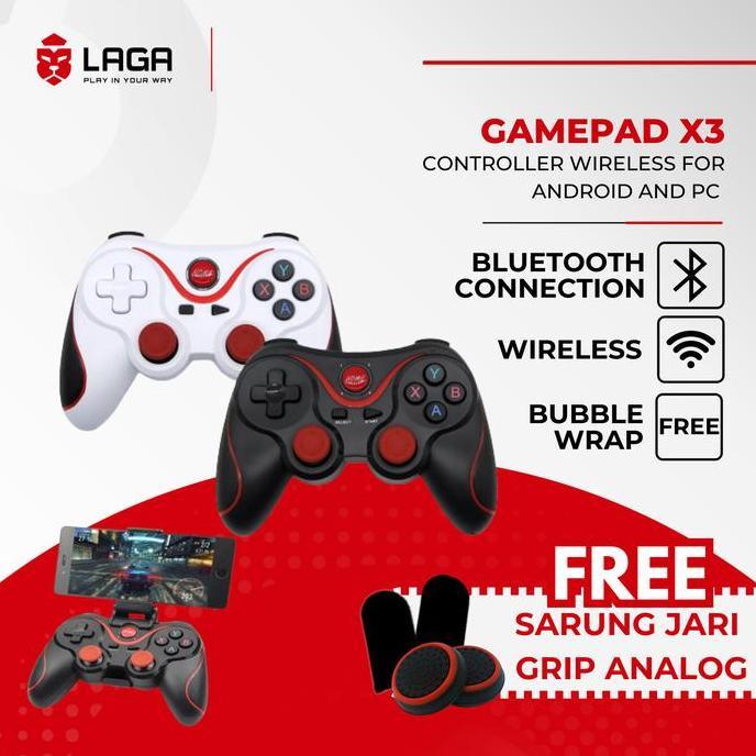 Gamepad X3 Bluetooth Wireless Controller Game Joystick For Android Terios T3 / X3 With Holder Stik H