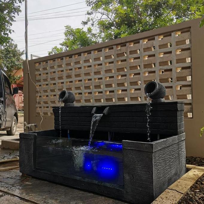 kolam air mancur portabel filter // kolam ikan portabel // kolam ikan koi / air mancur taman