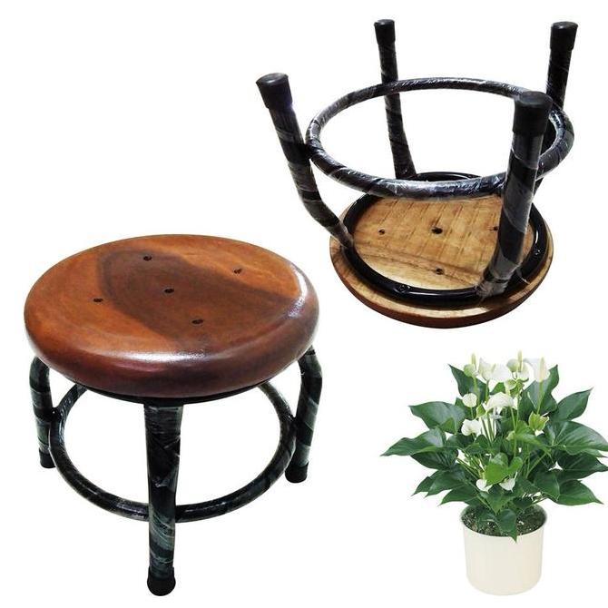 Kursi Kayu Besi 30cm Pendek