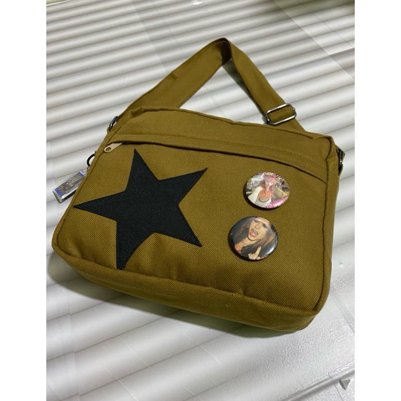 promo stars messenger y2k /tas kanvas mini mesengger y2k / sling bag fairycore aesthetic