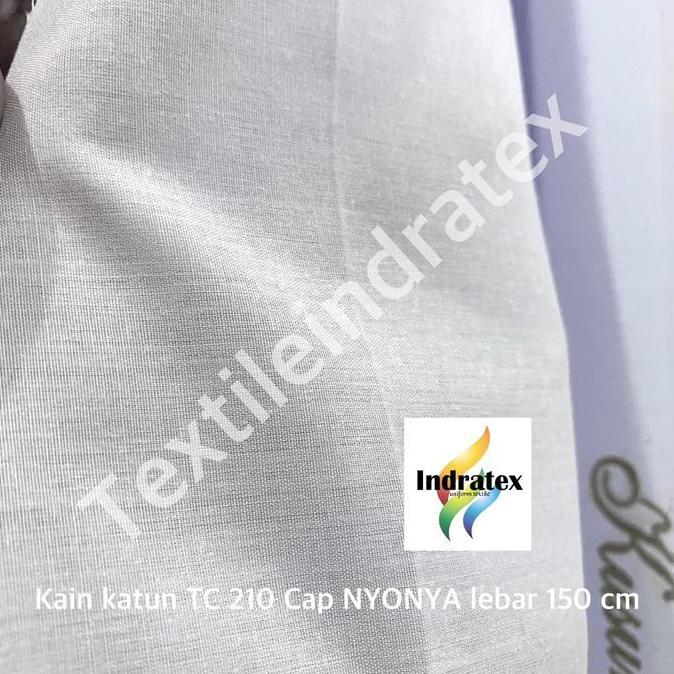 ( PER 1 ROLL ) KAIN KATUN PUTIH POLOS TC 210 NYONYA GULUNG LEBAR 150 CM ISI 54 METER BAHAN ATASAN BA