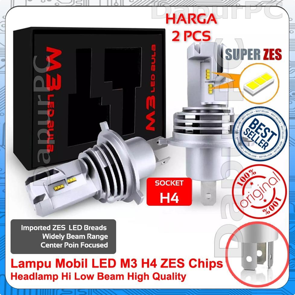 VRtec Lampu Mobil LED M3 H4 ZES Chips 2 Pcs Headlamp Hi Low Beam High Quality