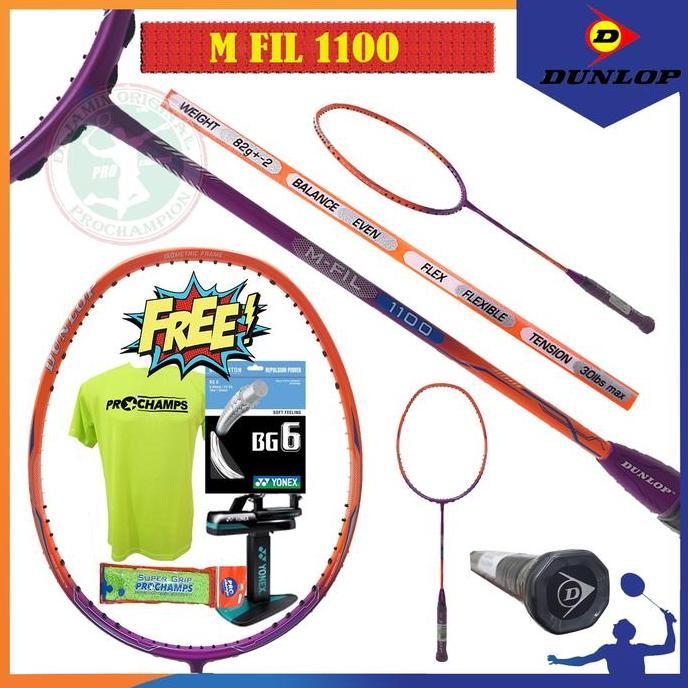 ORIGINAL DUNLOP M FILL 1100 / MFIL1100 RAKET BADMINTON GINAL READY STOCK