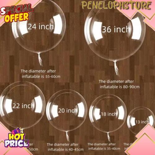 ( PACK ISI 50 ) balon bobo pvc 18 inch / balon transparan / balon bening  Langsung kirim