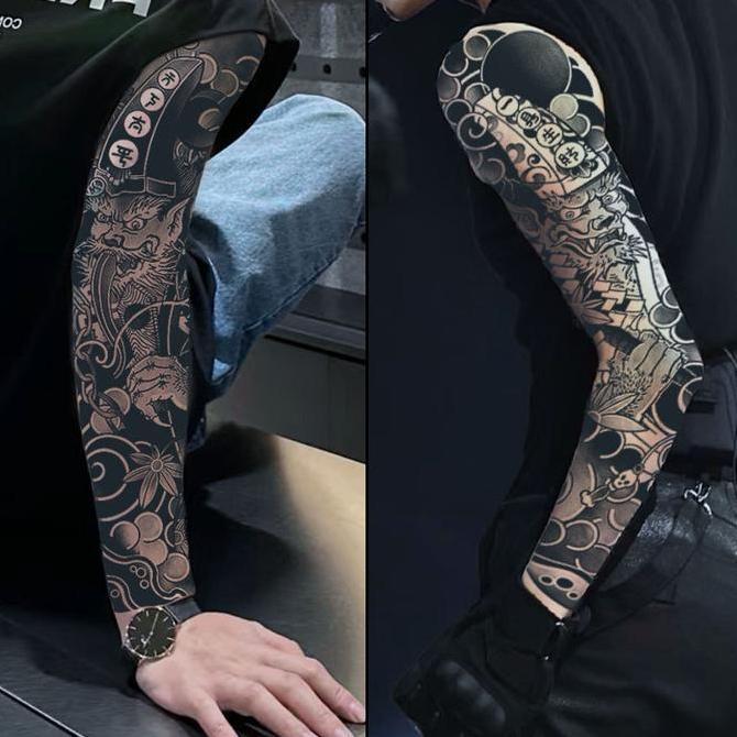 MOKAYA - Tato Semi Permanent Fruit Juice Ink Tattoo Sticker Viral Lengan Penuh Temporary Tattoo Yaku