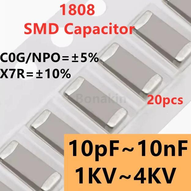 1808 4520 SMD Capacitor 10p12p15p22p27p33p39p47p56p68p82p100p120p150p180p220p330p470p560p680PF 1n1.5