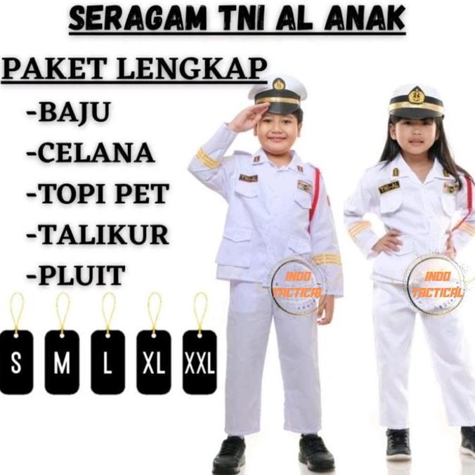Baju Seragam TNI AL Anak, Seragam TK TNI AL Cilik, Baju Karnaval murah