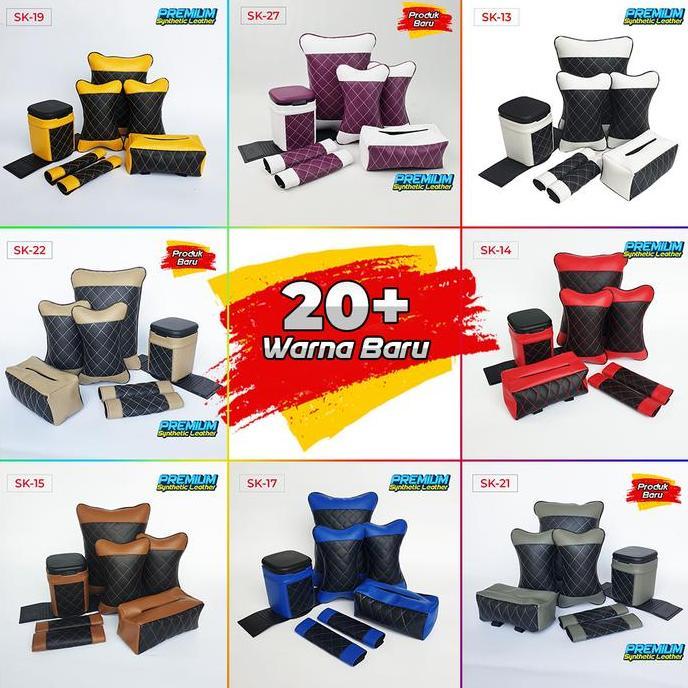Set bantal mobil / bantal kulit mobil