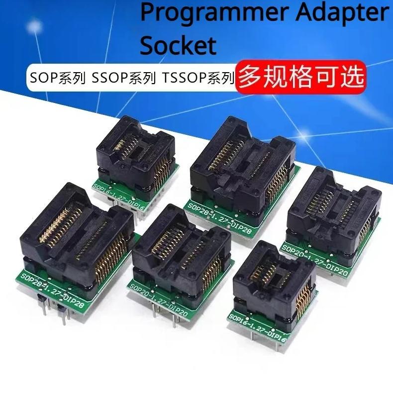SOP8/SOP14/SOP16/SOP20/SOP28/TSSOP8/TSSOP16/TSSOP20/TSSOP28 TO DIP programmer adapter socket 150MIL 