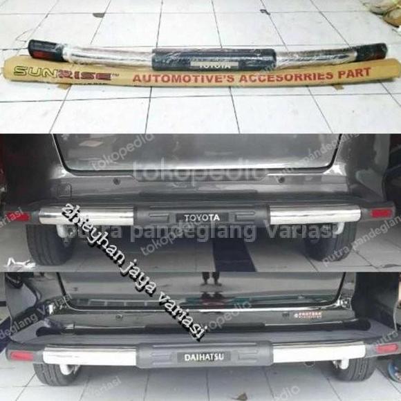 Tanduk Belakang Bemper Belakang Mobil Sigra Bahan Stenlis Komplit Terbaru