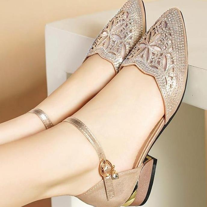 GEVANI FASHION Sepatu heels wanita hak chunky SPT 013