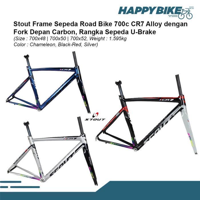Scout Frame Sepeda Balap Road Bike Cr7 Alloy Fork Carbon 700C U Brike Original Dan Terpercaya